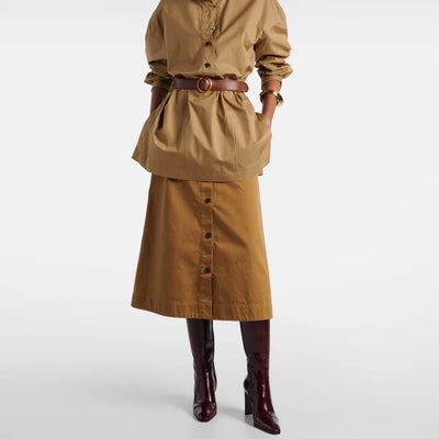 Women's Leather Pointed Toe Knee - High Boots With Block Heel Elegant Trendy Footwear For Party Office And Daily Wear