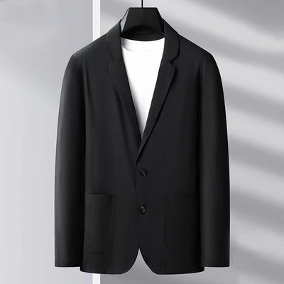 New Summer Man Thin Breathable Blazers Jackets Solid Business Casual Suits Coats Male Slim Elastic Blazers Jackets Clothing 4XL