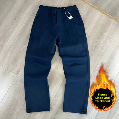 Outdoor Workwear Pants Men's Loose Straight Cut Qui Dry Hiking Mountain Climbing Windproof Waterproof Polyester Fiber Cargo