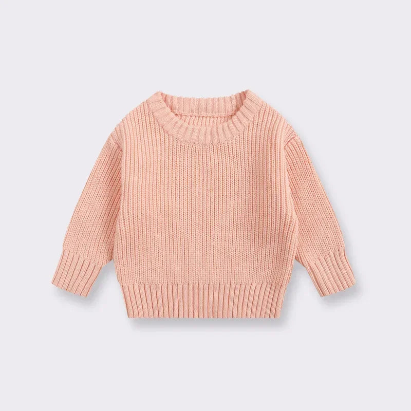 0-7T Toddler Kid Baby Boy Girl Winter Clothes Newborn Baby Sweater Infant Knit Pullover Top Casual Basic Top Knitwear Outfit