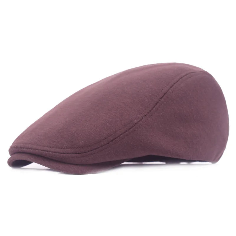 Solid Color Simple Felt Peaked Cap Women Men Autumn Newsboy Cap Dad Leisure Beret Caps Winter Warm Green Advance Hats