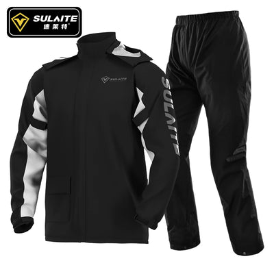 SULAITE Motorcycle Raincoat Suit Men Outdoor Waterproof Rainwear Shoes Cover Ultrathin Rain Coat Cycling Fishing Climbing Jacket