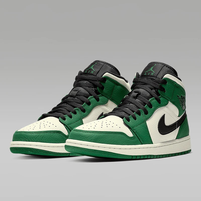 Nike genuine Air Jordan 1 AJ1 men's mid top cushioned sports basketball shoe 852542