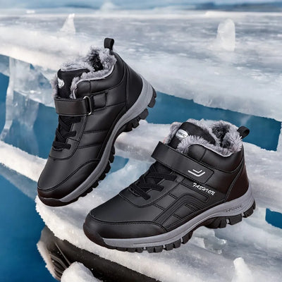 New Fashion Men Winter Snow Boots Women Warm Ankle Boots Non-slip Couple Winter Shoes Waterproof Unisex Plush Boots Size 36-48