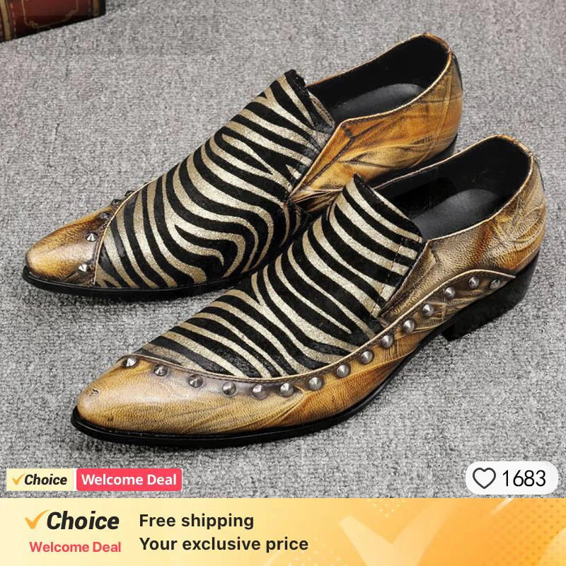2024 italian Men's Genuine Leather Shoes Fashion Leather Formal Oxford Shoes Office Black Red Pointed Men Dress Wedding Party