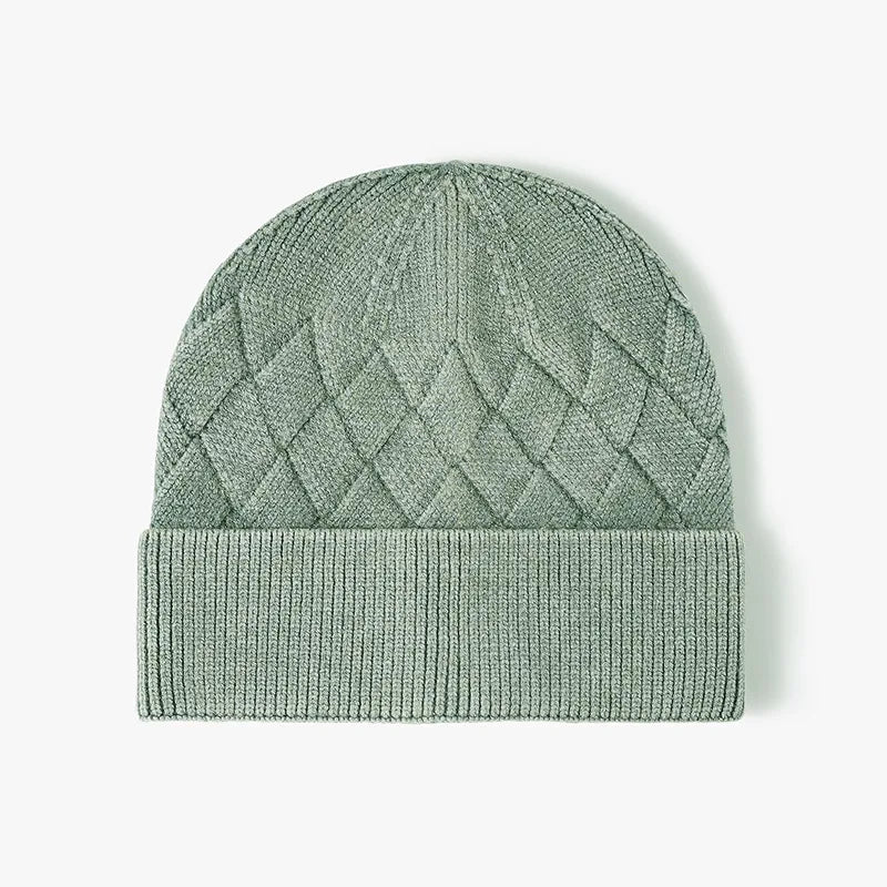 Outdoors Thick Soft Stretch Knitted Hat Hight Quality Elastic Skull Caps Beanies With Custom Logo Embroidery for Man Woman