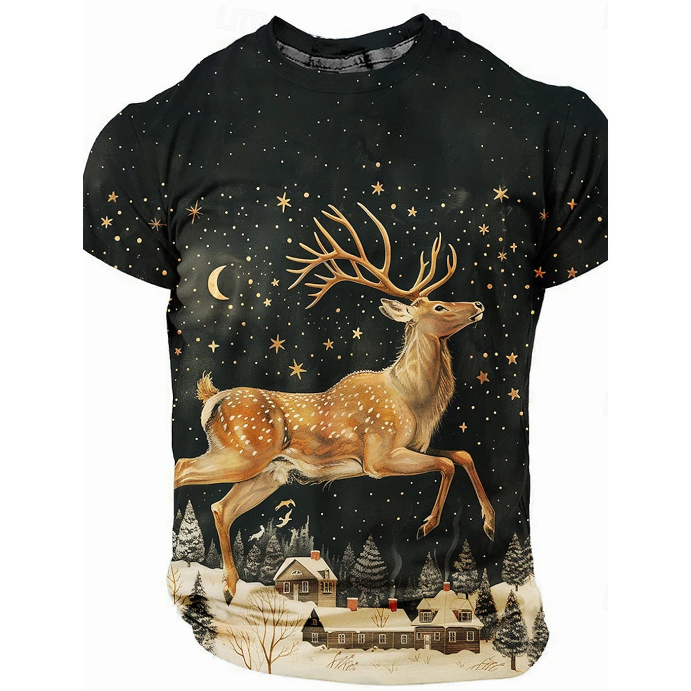 Christmas Tree Snowflake 3D Print T-Shirts Men Women Fashion Cosplay Oversized Short Sleeve T Shirt Male Tees Tops Man Clothing