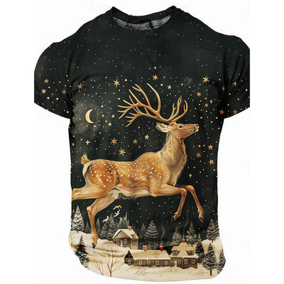 Christmas Tree Snowflake 3D Print T-Shirts Men Women Fashion Cosplay Oversized Short Sleeve T Shirt Male Tees Tops Man Clothing