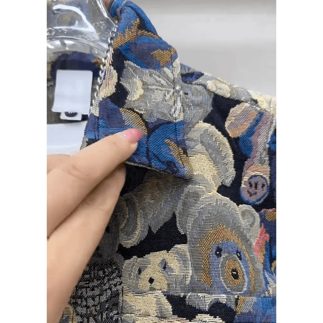 Men's Casual Pants Sports Jacket Fashionable Teddy Bear Jacket Trendy and Versatile Couple Style Set