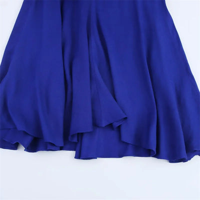 Women's Dress Summer 2025 New Blue Sleeveless Big A Pendulum Long Dress Elegant and Fashionable High-end Personality Prom