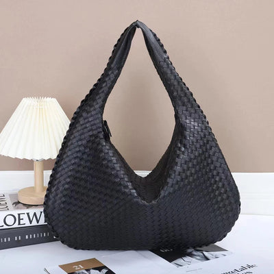 2025 Trendy Woven Hobo Bag for Women Vegan Leather Handmade Tote Handbag Fashion Large Capacity All-Match Shoulder Underarm Bags