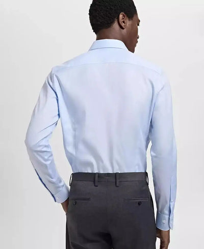 MANGO | Men's Slim Fit Structured Dress Shirt