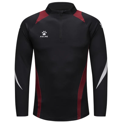 KELME Karl Mei Half Zipper Long Sleeve Sports Hoodie Men's Running Training Soccer Hoodie Basketball Jacket