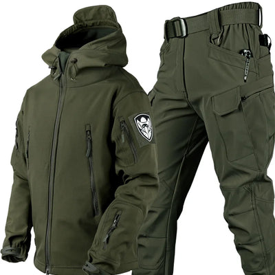 5XL 6XL Low Price Sale of Men's Outdoor New Soft Shell Waterproof and Cut Resistant Thick Wool Fleece Multi Pocket Tactical Set