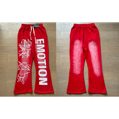 Autumn New Style MIXED EMOTION Zipper Jacket High Quality Colored Hot Diamond Print Windbreaker Casual Trousers Men Women