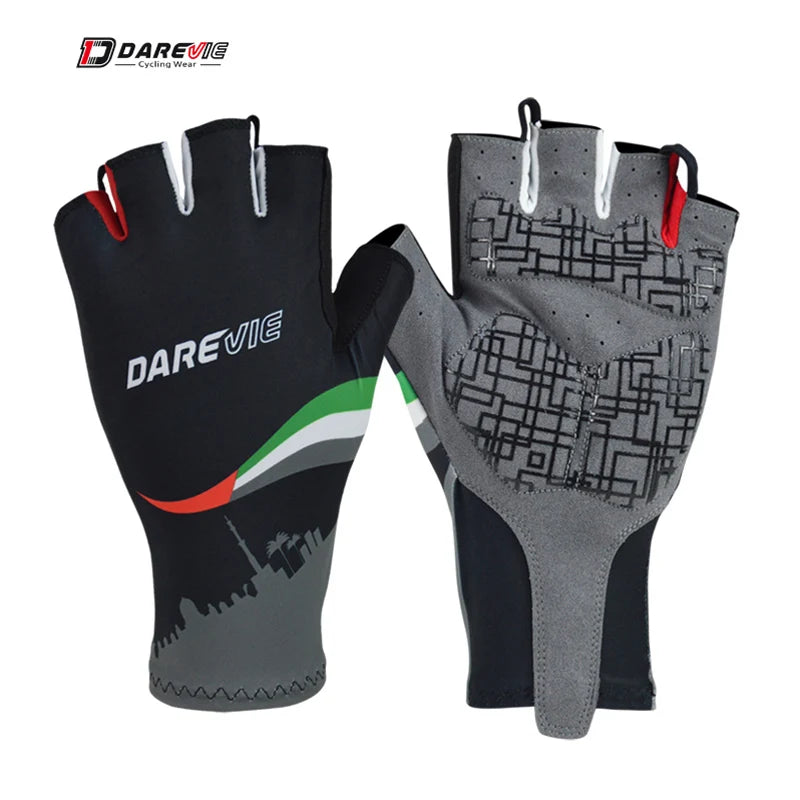 DAREVIE Men's Cycling Gloves Half Finger Shockproof Gym Gloves Breathable Cycling Glove Road Biking Glove Quick Wear MTB Gloves