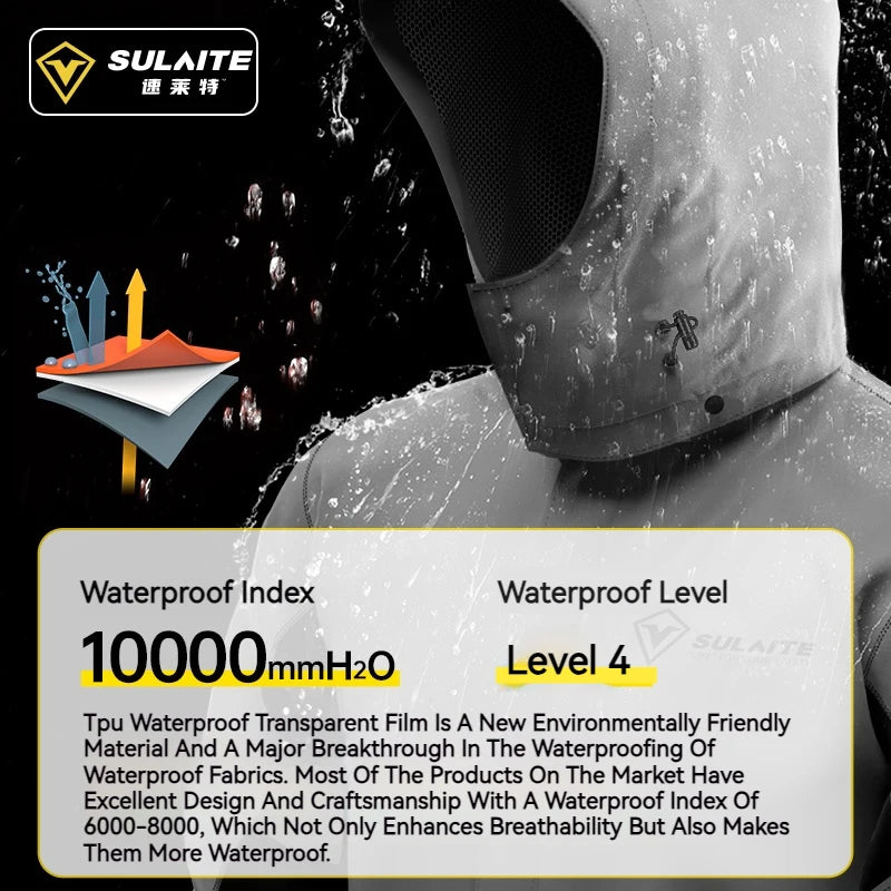 SULAITE Motorcycle Raincoat Men Split Capa De Chuva Motoqueiro Waterproof Motorbike Rain Coat Chubasquero Moto Clothing