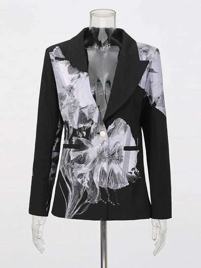 ZMEENNA Floral Print Blazer Wide Leg Pants Set For Women Stylish Two Piece Business Casual Suit Perfect For Office ZM3582