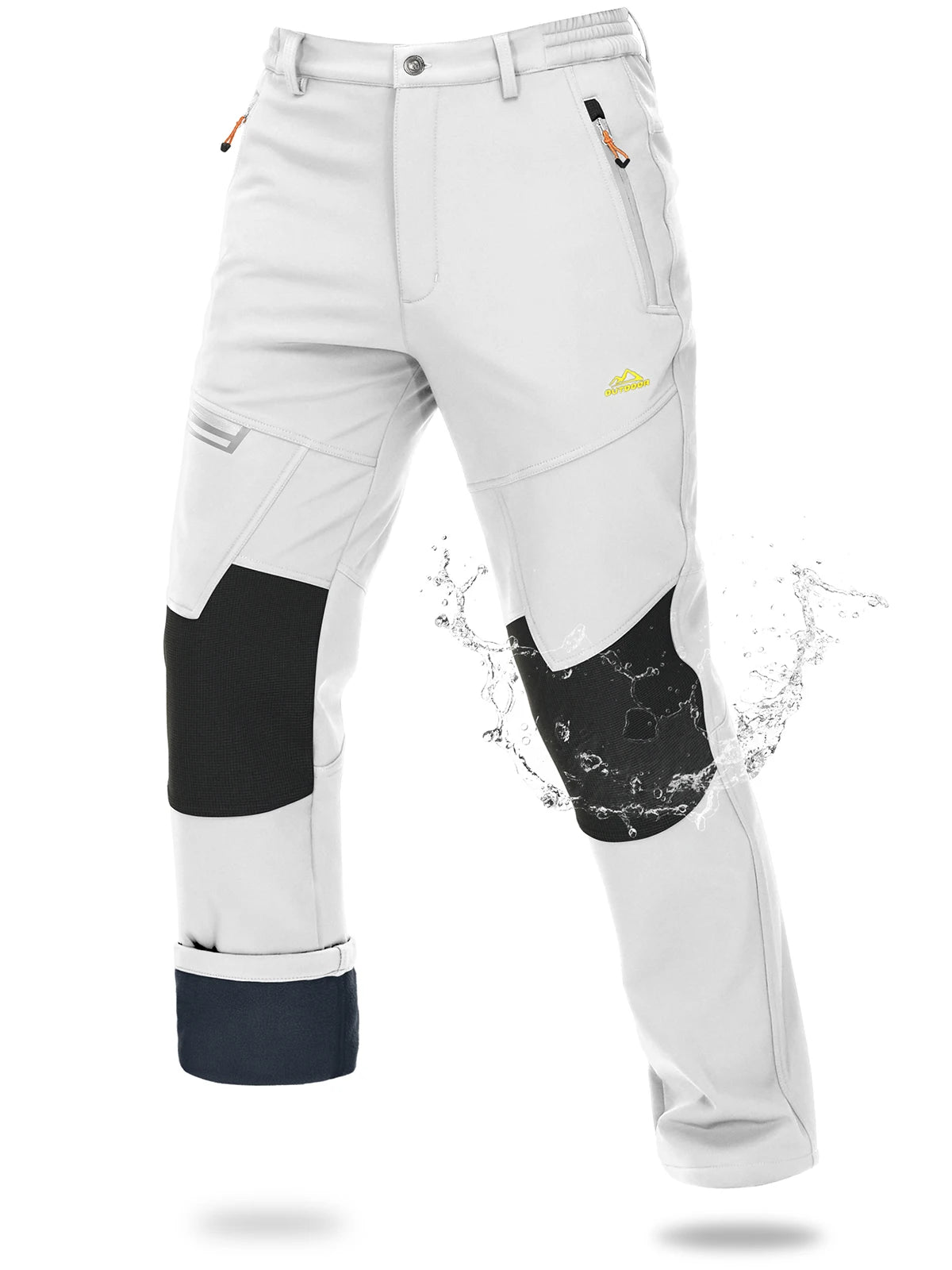 MAGCOMSEN Softshell Ski Pants Mens Winter Warm Fleece Lined Snow Trousers Waterproof Windproof Hiking Outdoor Thermal Pants