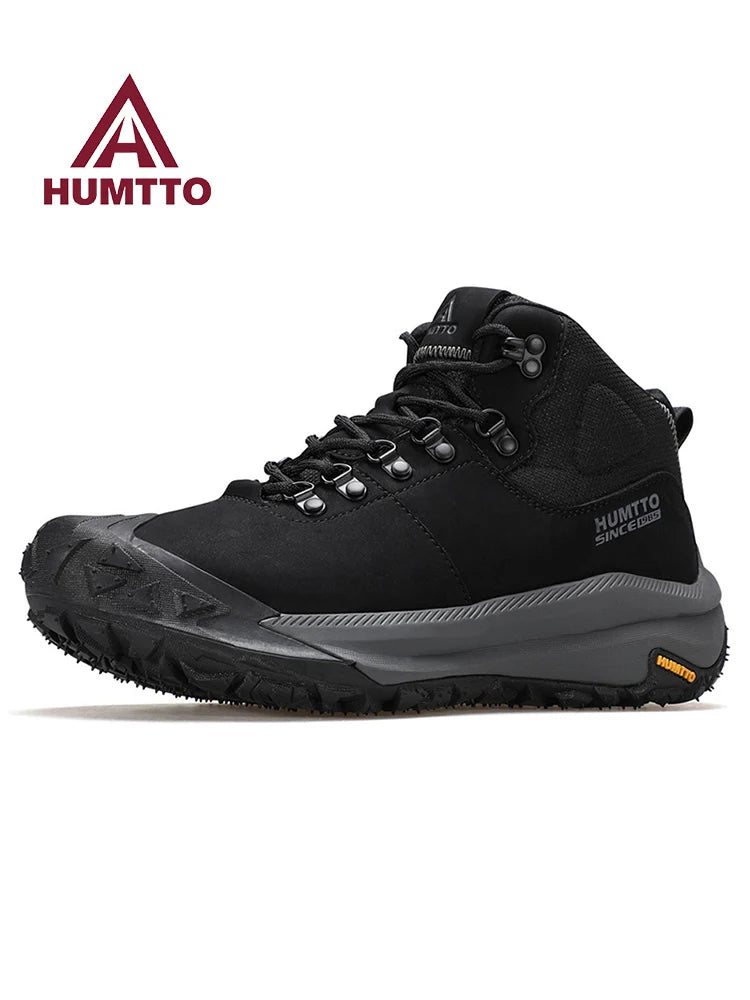 HUMTTO Hiking Shoes Men Waterproof Leather Hunting boots Women Trekking Ankle Snow boots Outdoor Sport Sneakers Tactical Shoes