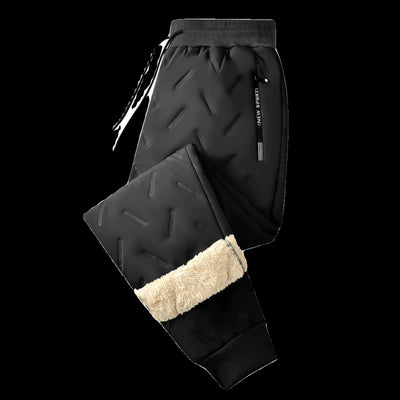 Thiened Lamb Velvet Men's Winter Outdoor Cold-resistant Warm Fce Lined Pants Large Size down Cotton Pants