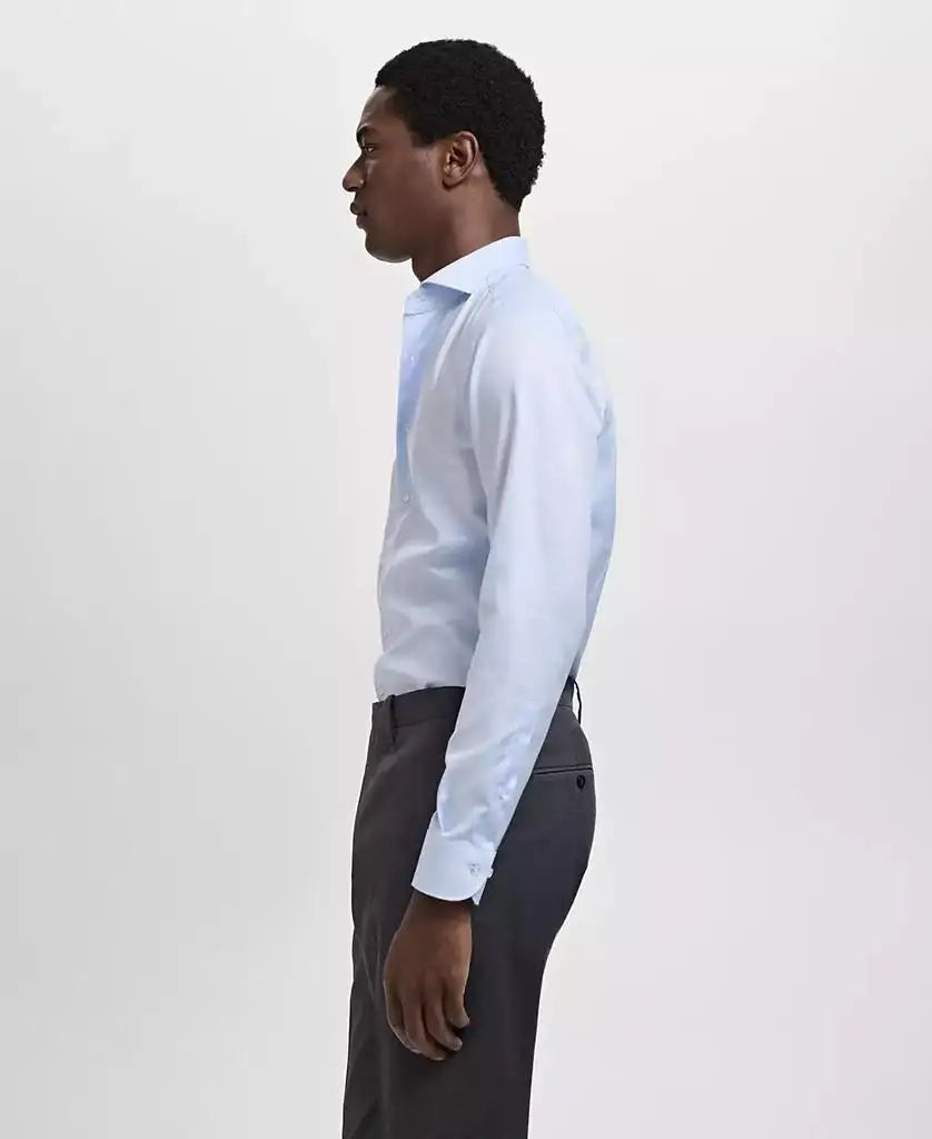 MANGO | Men's Slim Fit Structured Dress Shirt