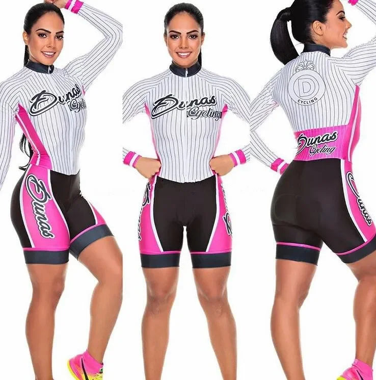 2025 Pro Team Triathlon Suit Women's Cycling Jersey Skinsuit Jumpsuit Maillot Cycling Ropa ciclismo long sleeve set gel