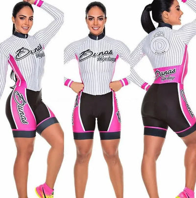 2025 Pro Team Triathlon Suit Women's Cycling Jersey Skinsuit Jumpsuit Maillot Cycling Ropa ciclismo long sleeve set gel