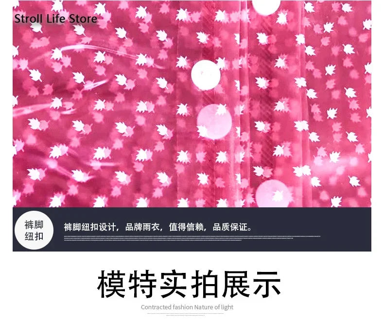 Motorcycle Raincoat Suit Waterproof Rain Coat Women Transparent Electric Riding Car Battery Pink Plastic Suit Capa De Chuva Gift