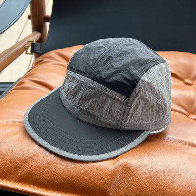 Casual Japanese Style Splicing Baseball Cap Quick-drying Adjustable Sunshade Cap Thin 5-Panel Sun Visor Cap Unisex
