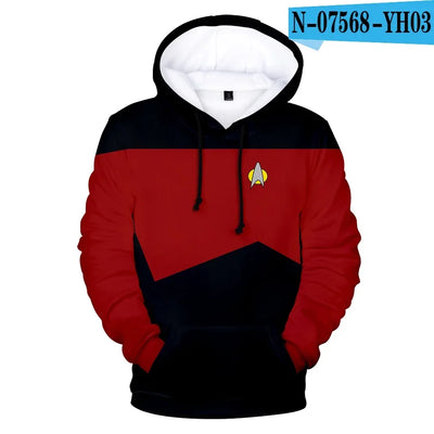 Hot Movie Star trek 3D Hoodies Sweatshirts Fashion Long Sleeve Clothes Star trek cosplay hoodies Plus Size Men/Women streetwear