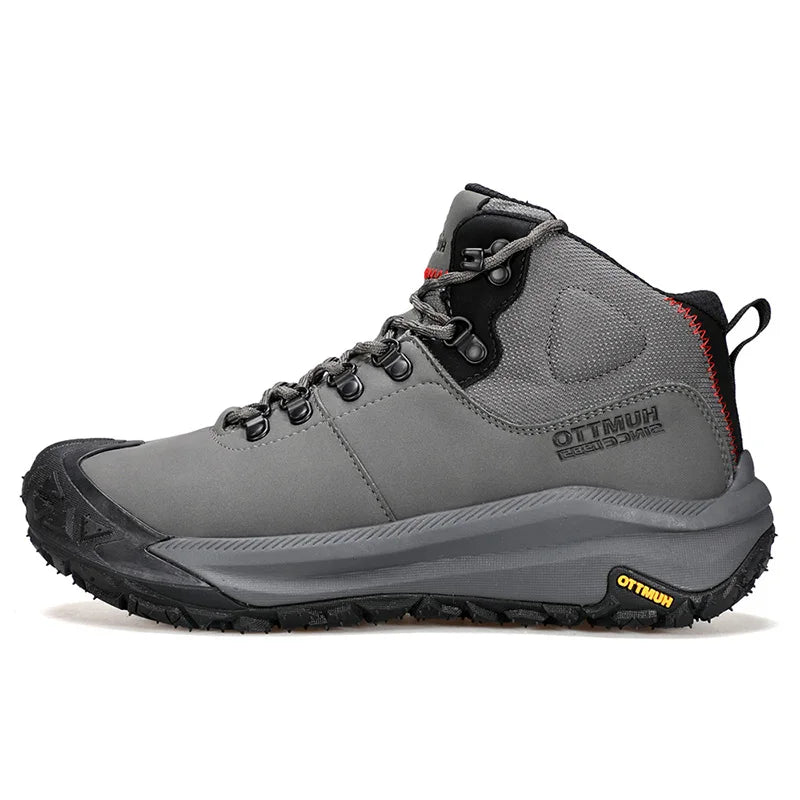 HUMTTO Hiking Shoes Men Waterproof Leather Hunting boots Women Trekking Ankle Snow boots Outdoor Sport Sneakers Tactical Shoes