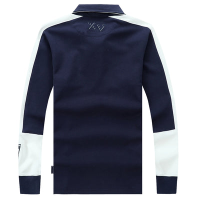 New EPEP Del France Full Sleeve Homme Polo Hoodies Fabric Thicker Men's Golf Polos Casual Fashion Polo for Men Big size 3XL