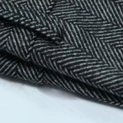 Autumn New Warm Wool Herringbone Casual Pants British Retro Woolen Loose Straight Pants for Men