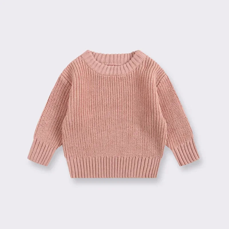 0-7T Toddler Kid Baby Boy Girl Winter Clothes Newborn Baby Sweater Infant Knit Pullover Top Casual Basic Top Knitwear Outfit