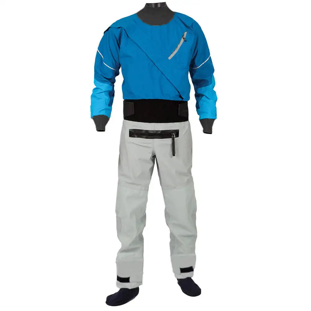 Men Waterproof Surfing Dry Suit 4-Layer Fabric Front Zipper Padding Kayaking Drysuit Overall
