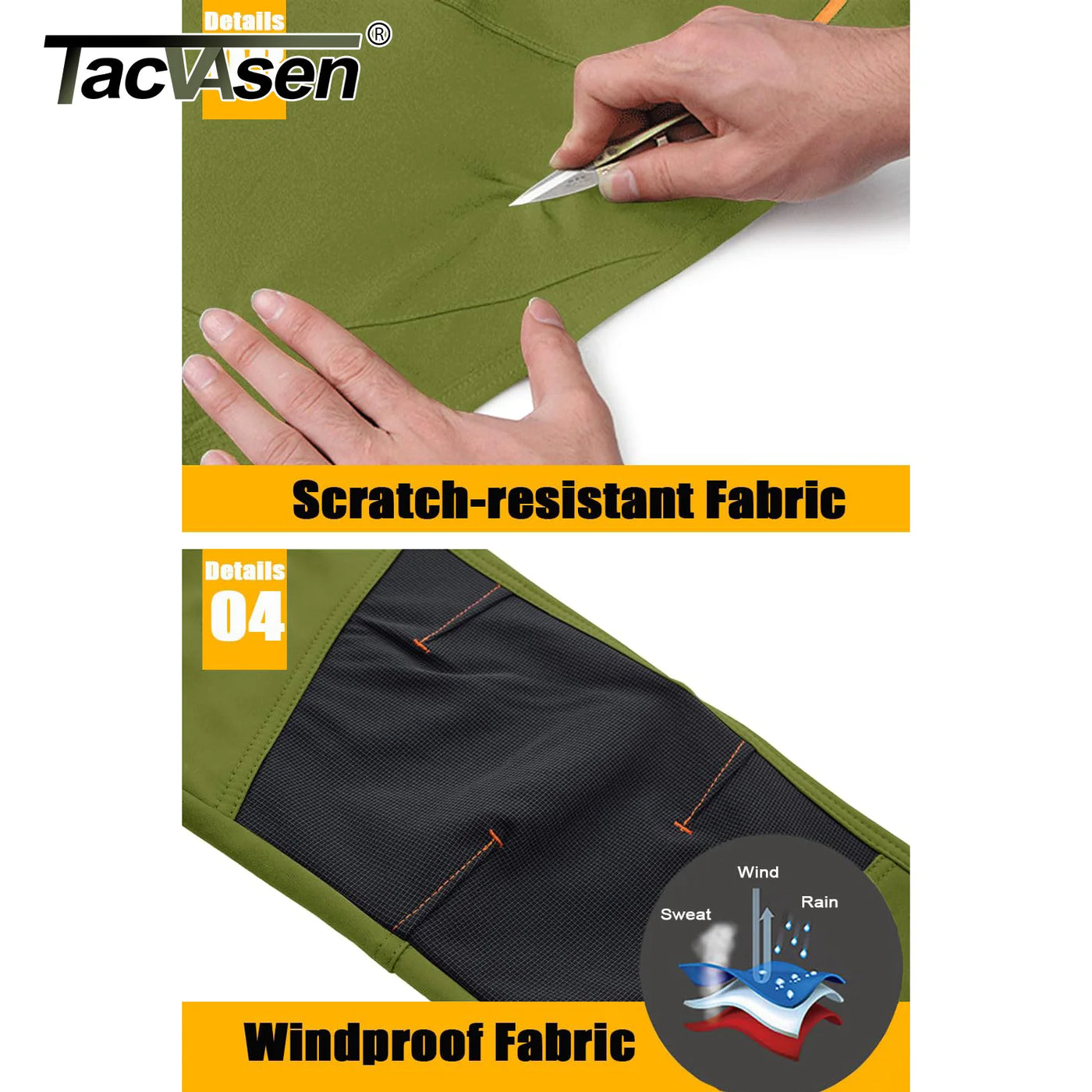 TACVASEN Winter Ski Pants Mens Warm Thermal Waterproof Pants Fleece Lined Trousers Outdoor Hiking Mountain Work Pants Windproof