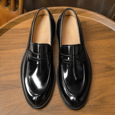 Hanmce 2025 Luxury Loafers  Summer Men Genuine Leather Slip-On Shoes Men Dress Shoes