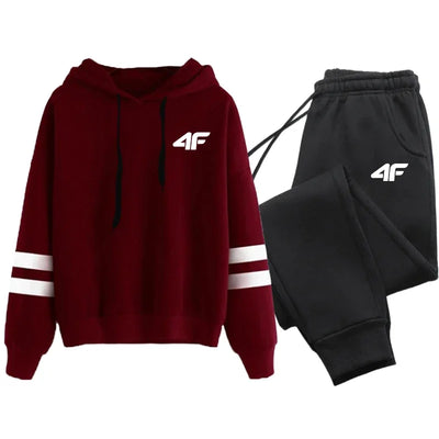 Hot Sales Women's Tracksuit Hoodies Stripe Casual Single Piece Sweatshirts and Daily Sweatpants Comfort Outdoor Jogging Sports