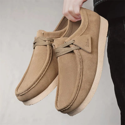 Khaki Kangaroo oes Men's Retro Casual Daily Commuting Autumn 2025 New Loers Versatile Men's oes round Toe Comfortable R...