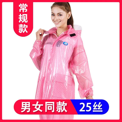 Motorcycle Raincoat Suit Waterproof Rain Coat Women Transparent Electric Riding Car Battery Pink Plastic Suit Capa De Chuva Gift