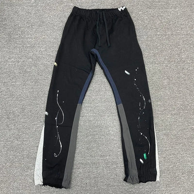 Tie Dye Sweatpants Y2K Pants Mens Womens Harajuku Hip Hop Tie Dye Graffiti Baggy Pants Drawstring Jogging Casual Trousers