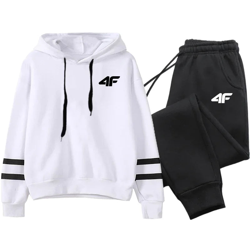 Hot Sales Women's Tracksuit Hoodies Stripe Casual Single Piece Sweatshirts and Daily Sweatpants Comfort Outdoor Jogging Sports