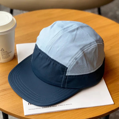 Custome Logo Personalized Quick-drying Five-panel Flat-brimmed Hat Men and Women Outdoor Breathable Sports Sunshade Baseball Cap