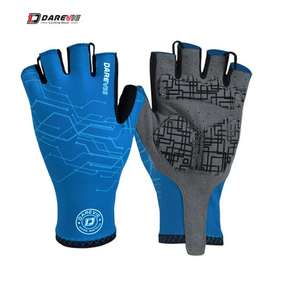 DAREVIE Men's Cycling Gloves Half Finger Shockproof Gym Gloves Breathable Cycling Glove Road Biking Glove Quick Wear MTB Gloves