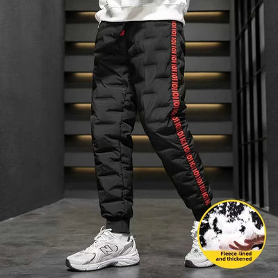 Men's down Cotton Pants Thiened Outdoor Leisure Warm Du down Trousers for Young People Youth Sle Winter Faion
