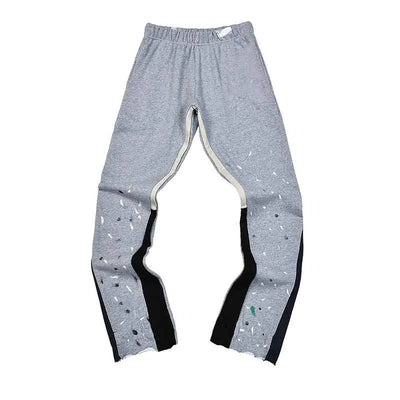 2025 GD Letter Printed Women Men Sweatpants Joggers LA Flare Splash-ink Side Striped Men Stretch Waist Jogging Pants Trousers