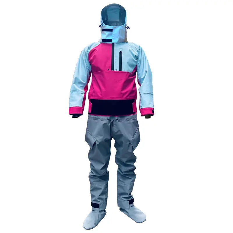 New Women Kayak Drysuit One Piece Waterproof Breathable Full Dry Suit For Kayaking Rafting Canoeing Paddling SUP Surfing Fishing