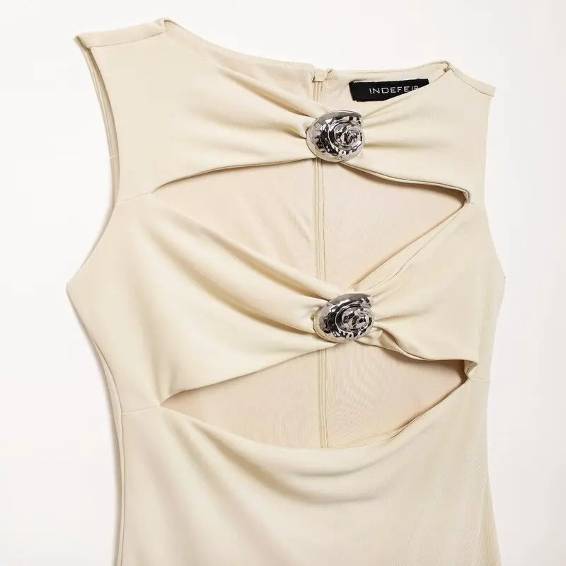 Fall 2024 Women's Design Sensation Slim Fit Long Svel Hollow out Dr Ele Sle New Arrival Faionable Gown