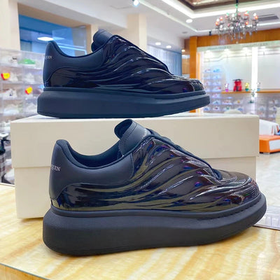 Handcrafted Leather Casual Sneakers Man Platform Trainers Unisex Originality Flat Loafers Men's Footwear